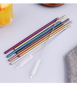 Pailles en acier inoxydable avec brosses propres, pour gobelet de crème, de 20/30oz, livraison gratuite - Product Image 3