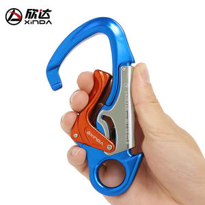 Mousqueton Xinda à petit crochet en alliage d'aluminium bleu pour l'escalade, le rappel, la via ferrata, la sécurité en extérieur - Product Image 4
