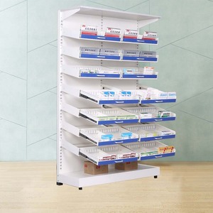 Xinlongfei Medicine <b>Display</b> <b>Rack</b> 1.2mm Metal Single-Sided Track-Mounted For Pharmacies And Clinics - Product Image 2