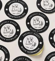 Étiquettes rondes personnalisées pour emballages alimentaires avec découpe pour le branding