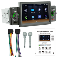 Autoradio 5 pouces 1 Din CarPlay Android Auto lecteur multimédia voiture lecteur MP5 voiture stéréo MirrorLink récepteur FM ajustement universel