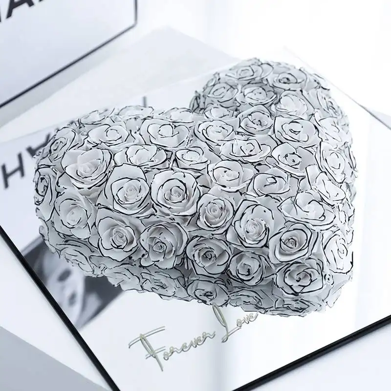 preserved infinity rose box a grade diamond preserved rose 100 preserved rose preserved rose flower 3d