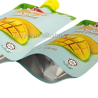 Pochette souple à bec verseur en aluminium imprimée sur mesure de 170 ml, emballage liquide premium pour jus de mangue