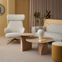 Tables basses rondes en bois massif de style pastoral, design nordique moderne, pour le salon, la maison