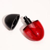 Flacon pulvérisateur de luxe en verre rouge en forme d'œuf de 80 ml avec pompe à brume fine, flacon vide pour parfum, huile essentielle, fragrance, cosmétique