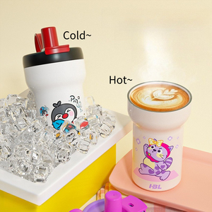 Tazze Termiche in Acciaio Inox con Coperchi, Tazze Termiche per Caffè con Cannuccia, Tazza da Viaggio per Caffè - Product Image 3