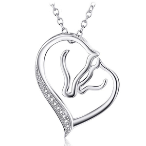<span class=keywords><strong>Cavallo</strong></span> Commercio All'ingrosso Della <span class=keywords><strong>Collana</strong></span> 925 Sterling Silver Testa di <span class=keywords><strong>Cavallo</strong></span> Del Pendente Del Cuore Della <span class=keywords><strong>Collana</strong></span> - Product Image 1