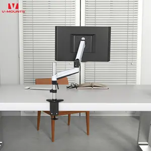 V-mounts Aluminum Structure 32-Inch Monitor Arms Angle-Free Tilt with Fast Insert Function and Cable Management System