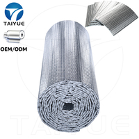 Rouleau d'isolation à double bulle en aluminium réfléchissant pour toitures métalliques, bâtiments en acier, entrepôts et construction industrielle