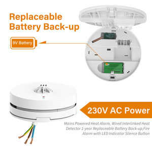 ANKA-Detector de calor interconectado con cable, nuevo producto BS5446, alarma de calor de 230V alimentado por Red Eléctrica estándar europea - Product Image 5