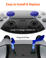 Manettes interchangeables rouges transparentes pour manette PS5 Edge, capuchons de joystick en plastique personnalisés, remplacement de stick analogique interchangeable
