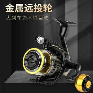 Carrete de pesca giratorio totalmente metálico para pesca en el mar, carrete de señuelos para mano derecha, carrete de pesca en playa y océano, 1 unidad - Product Image 4