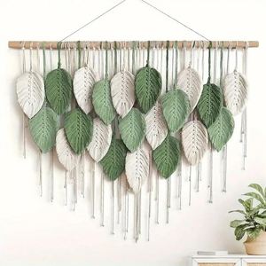 Bohémien De Mesa Wand Deko Rattan Dekokugel Flacher Wandkorb Bambus Wandkunst Blaue Wohnkultur Herbst Boho handgewewete - Product Image 1