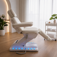 Table de soin électrique à 4 moteurs avec appui-tête réglable et base en ABS pour salon, spa, dentisterie, microblading et soins du visage