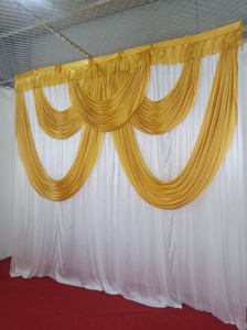 Hochwertige Neue Design-Hochzeitsvorhänge Hintergrunddekoration für Partys Falten-Hintergrundvorhang mit Pailletten - Product Image 2