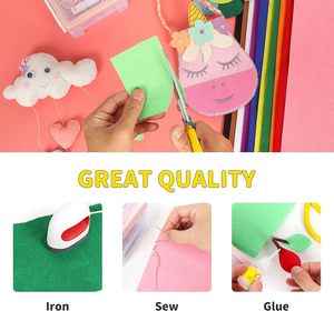 Tissu en <span class=keywords><strong>feutre</strong></span> de polyester coloré en gros pour projets d'artisanat DIY pour enfants - Product Image 5