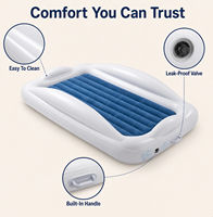 Matelas pneumatique gonflable portable pour enfants avec pompe à air intégrée, lit de voyage pliable pour tout-petits, pour chambre à coucher, camping et voyages