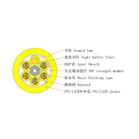 Fabriqué en Chine, unité monomode 36-144 fibres, câble à fibres optiques intérieur de type branche, plusieurs types de fibres disponibles