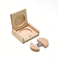 Clé USB en bois ronde pour album photo de mariage – Cadeau idéal pour photographe de mariage et studio