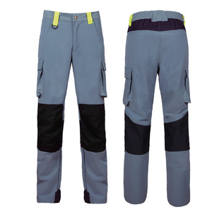 Pantalones de Trabajo Tipo Cargo con Bloques de Color, de Algodón, para Fábrica o Taller, con Múltiples Bolsillos, para Uso Industrial - Product Image 1