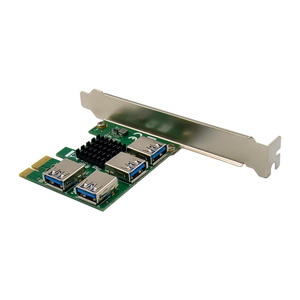 PCIe X1 ASM1184e 4-Port USB 3.0 5Gbps Interne Erweiterungskarte - Product Image 4