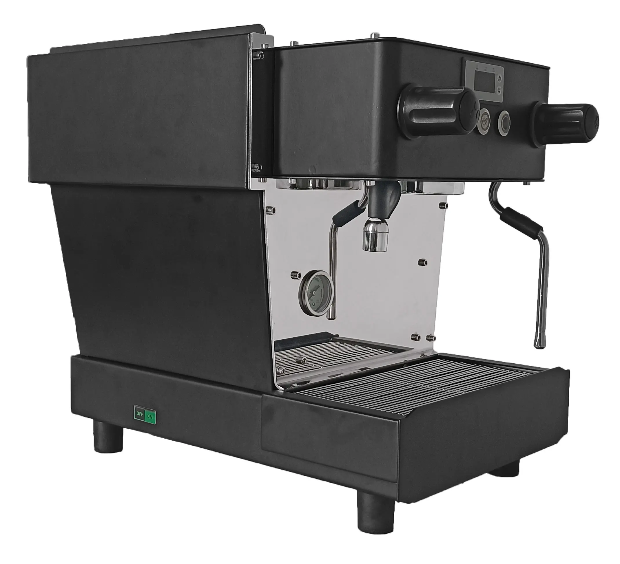 ステンレス鋼ボディ電気エスプレッソコーヒー自動機商用コーヒーメーカー