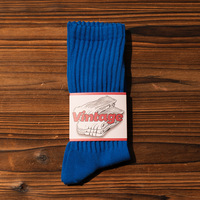 Chaussettes décontractées unisexes côtelées pour le sport, style rétro, 85 % coton peigné, tricot simple 144N, couleur unie, pour hommes – Grande Vente