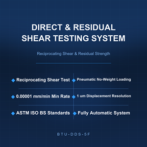 Sistema de Cizallamiento Residual Directo BTU 5kN Recíproco ASTM D3080 D6467 D7608 ISO 17892-10 1377-7 Módulo Preestablecido de Cizallamiento Ultra Ancho - Product Image 4