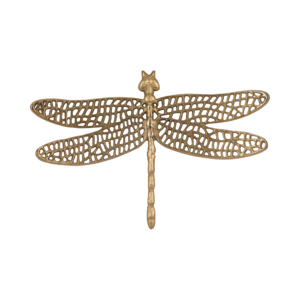 Scultura decorativa in metallo a forma di libellula con intagli per decorazioni per la casa, bagno, ufficio, studio, soggiorno - Product Image 1