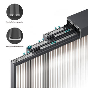 Portes coulissantes en verre étroites en aluminium, <span class=keywords><strong>cadre</strong></span> fin, <span class=keywords><strong>porte</strong></span> coulissante de qualité supérieure - Product Image 4