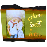 Cadres photo en bois LED, carte en bois avec lumières LED, style romantique, portable, pour cadeaux de bienvenue et décoration intérieure