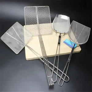 Chip Mini Fry Basket Cesta De Fritadeira De Aço Inoxidável Pia Coador Alimentos Cozinhar Batatas Fritas Colander Lidar Com Fritadeiras Dregs Net