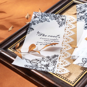 10 unids/pack Material papel flor y serie <span class=keywords><strong>Alice</strong></span> encaje ahueca hacia fuera diario Material de fuente decorativa - Product Image 3