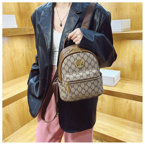 กระเป๋าเป้สะพายหลังผู้หญิงแฟชั่นใหม่ปี 2025 ลายเรขาคณิต วัสดุ PU ซิปแบบพกพา โครงโพลีเอสเตอร์ด้านใน ทนทานต่อการสึกหรอ ขนาดเล็ก เหมาะสำหรับเดินทางท่องเที่ยวแบบสบายๆ.565 - Product Image 6