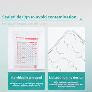 Plaque de culture cellulaire biologique en plastique multi-puits (6-96 puits) à fond plat et pointu, noire et blanche, plaque <span class=keywords><strong>ELISA</strong></span>, plaque de culture cellulaire - Product Image 4