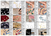 Caja de 20 Sets de Joyas de Plata 925 de Ley, Collar y Aretes Surtidos, Paquete al por Mayor para Tiendas