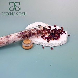 Sales de Baño Naturales de Cristal Rosa del Himalaya S&Soak al por Mayor con Aceites Esenciales y Flores Secas para el Alivio del Estrés y la Relajación Muscular - Product Image 2