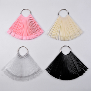 50pcs Slight Transparent Fan Nail Color Chart <b>Gel</b> Polish Display Swatch Card Set - Product Image 2