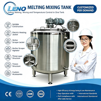 Cuve de fusion et de maintien isolée pour sirop et mélasse, grande capacité 1000L 2000L 3000L, avec serpentin chauffant enveloppé et couvercle supérieur entièrement ouvert