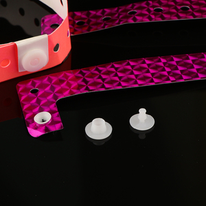 Tùy chỉnh trắng y tế dây đeo cổ tay nhựa POM hai phần nút <span class=keywords><strong>Snap</strong></span> cho ID ddentification - Product Image 5