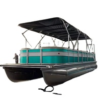 Bateau ponton flottant en aluminium soudé de 9 m (30 pieds) pour yacht sportif, moteur hors-bord 150 CV/200 CV, alimenté par batterie, 30-35 nœuds, pour la pêche