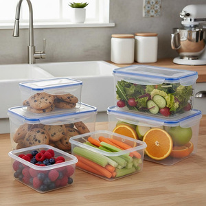 Food <b>Storage</b> Container Rectangle Transparent PP Airtight Microwave Safe For Fruit Vegetable <b>Camping</b> Lunch <b>Box</b> - Product Image 1