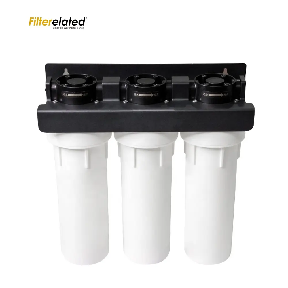 Beyaz PP PET CTO su konut 2 3 Stage10 inç RO sistemi ters Osm için temiz su filtre yuvası