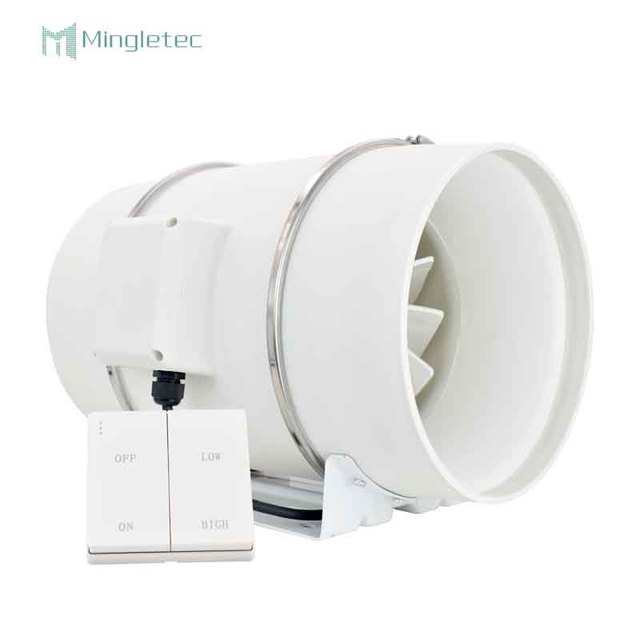 6 Inch Silent Infinity 350CFM Ventilation in Line Duct Exhaust Fan with Smart Control