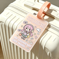 Étiquette de bagage d'hôtel en plastique acrylique personnalisée rapide, bleue, pour valise de golf