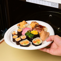 Assiette de salle à manger jetable biodégradable pour gâteau servant des plats et des assiettes écologiques
