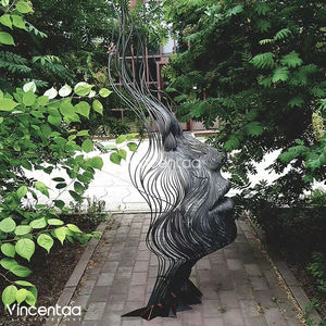 Vincentaa <span class=keywords><strong>Sculpture</strong></span> abstraite extérieure urbaine ligne moderne visage humain Statue <span class=keywords><strong>Sculpture</strong></span> - Product Image 3