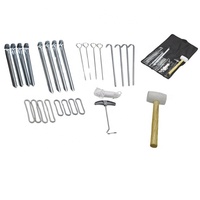 Lève-soleil 56734 # Kit d'accessoires pour tente de camping d'extérieur de qualité industrielle 34 pièces, avec piquets de tente en acier réglables Oxford et maillet en caoutchouc