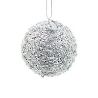Boule décorative de Noël personnalisée, boule de Noël scintillante, boule décorative en verre, cadeau de Noël