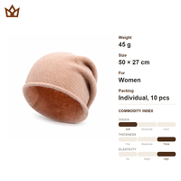 Bonnet ample en laine mélangée avec logo personnalisé pour femme, tricoté, style empilé, chaud, mode coréenne, vente en gros, directement de l'usine OEM